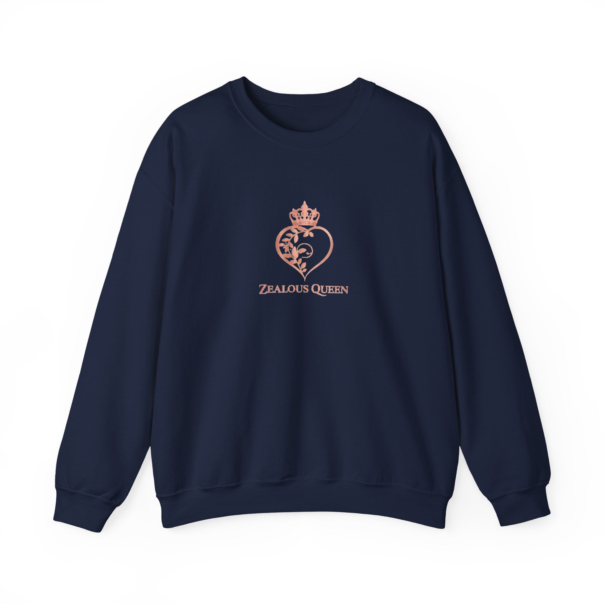 Crewneck Sweatshirt - 'Zeal for Glory' Heart & Crown Design (Passion Power Purpose)