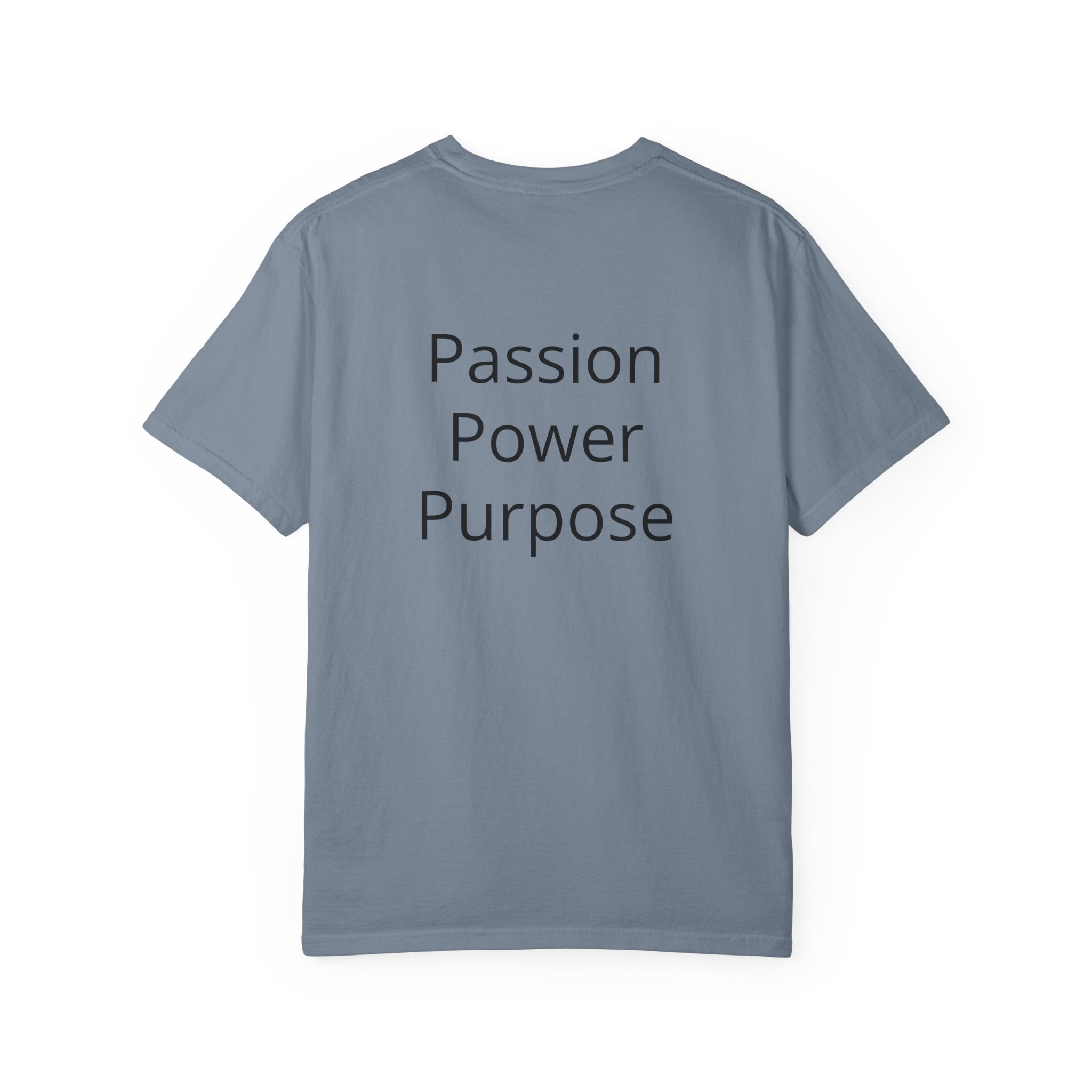 Passion Power Purpose T-Shirt — Motivational Graphic Tee with Crown Heart Logo