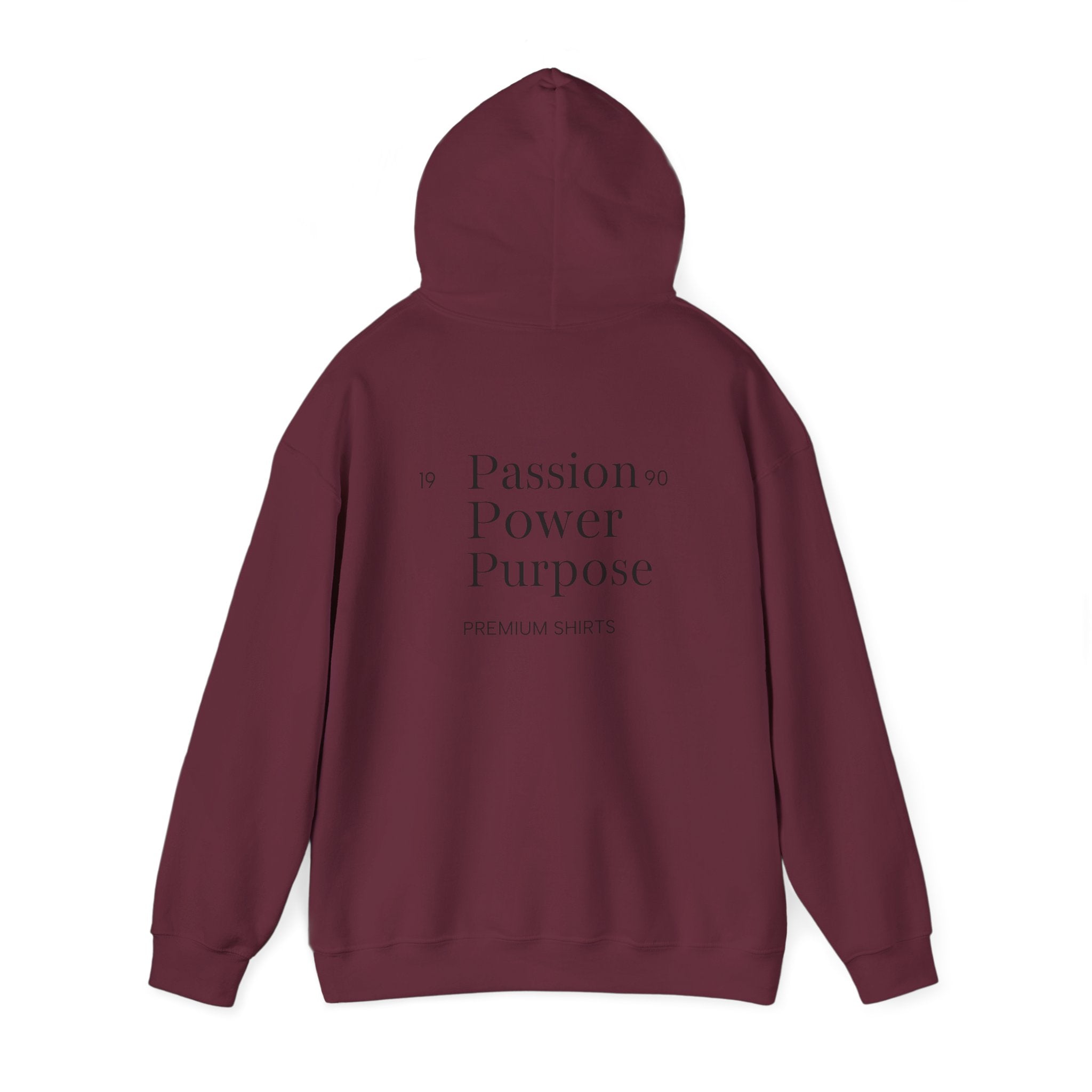 Hoodie — 'Passion Power Purpose' Inspirational Graphic Hoodie