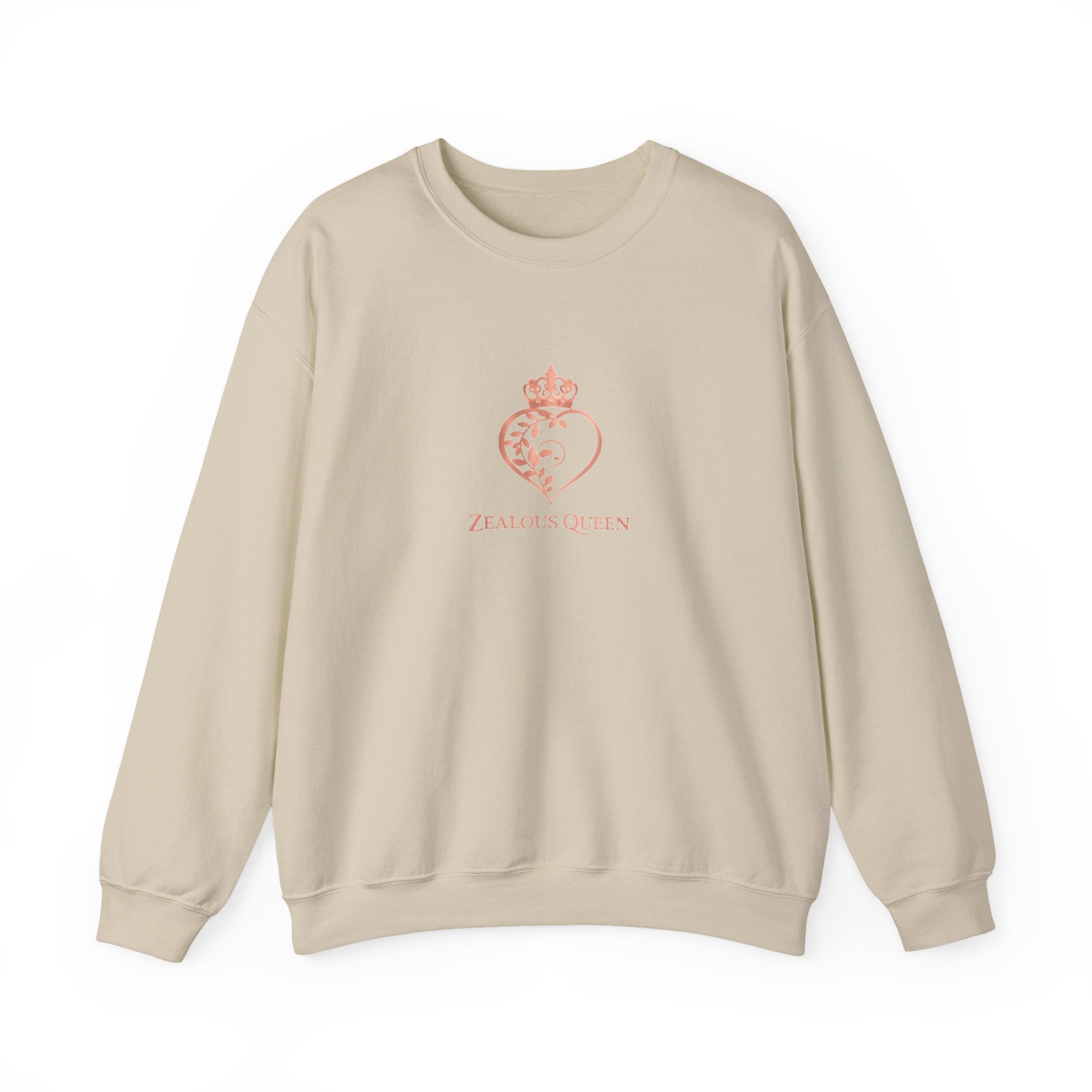 Crewneck Sweatshirt - 'Zeal for Glory' Heart & Crown Design (Passion Power Purpose)