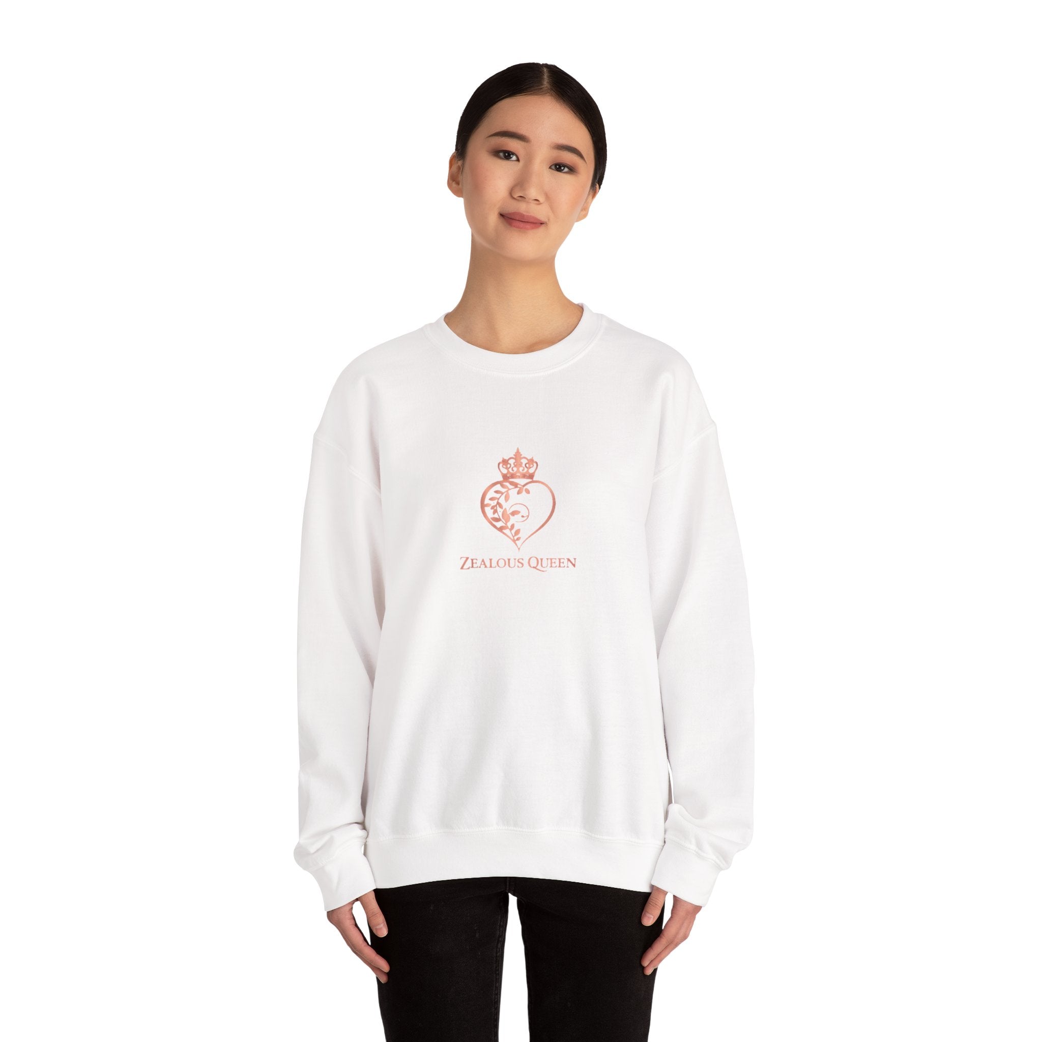 Crewneck Sweatshirt - 'Zeal for Glory' Heart & Crown Design (Passion Power Purpose)