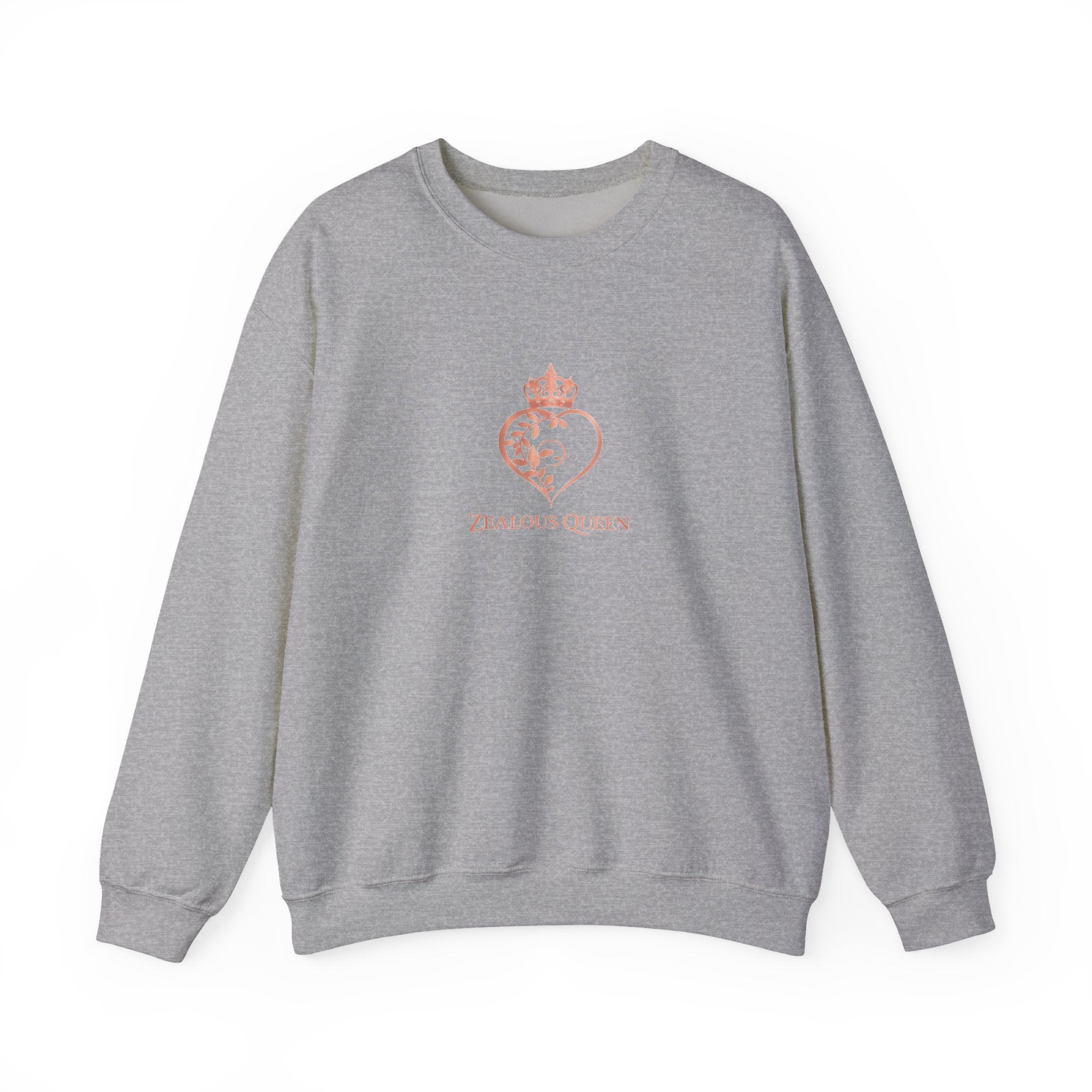 Crewneck Sweatshirt - 'Zeal for Glory' Heart & Crown Design (Passion Power Purpose)