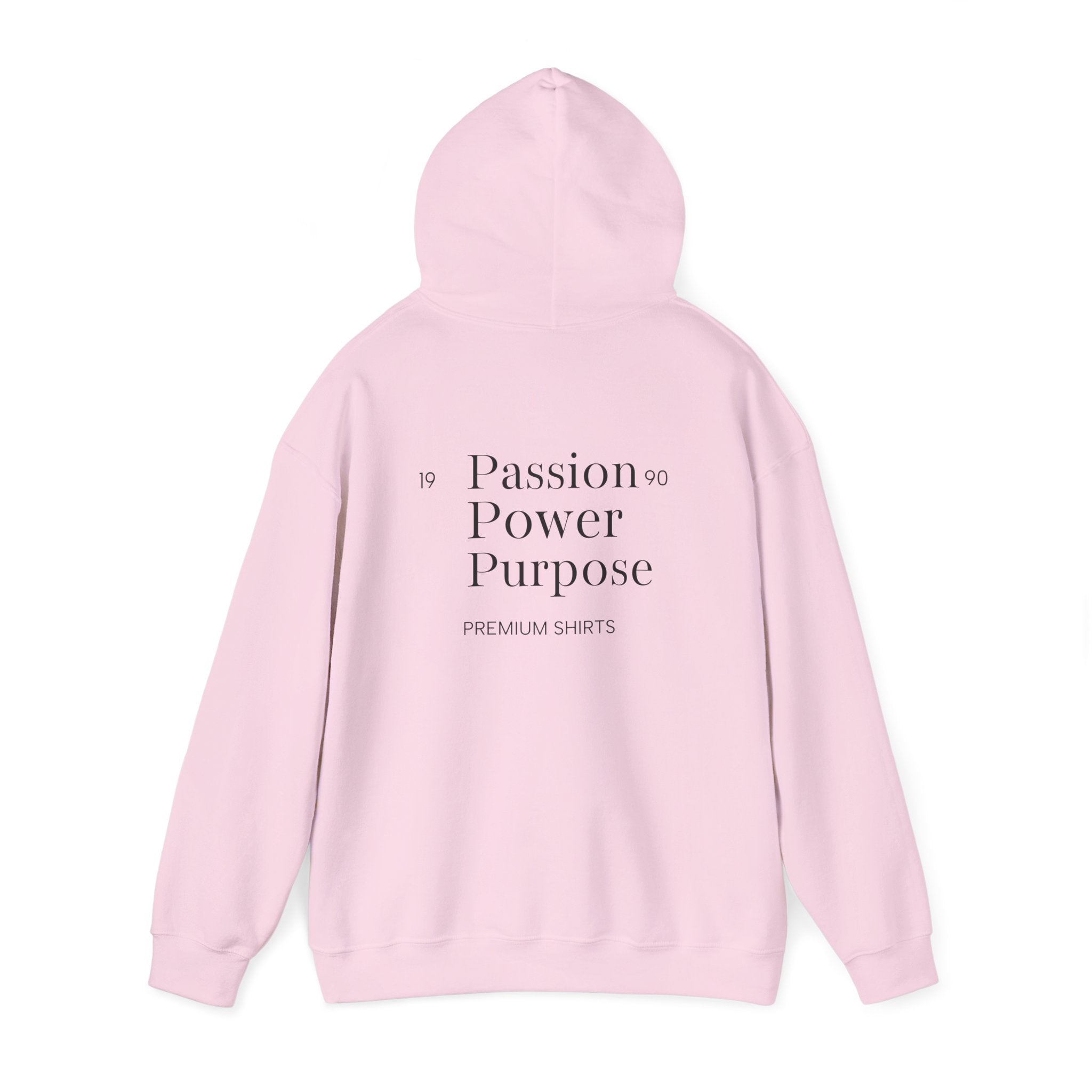 Hoodie — 'Passion Power Purpose' Inspirational Graphic Hoodie