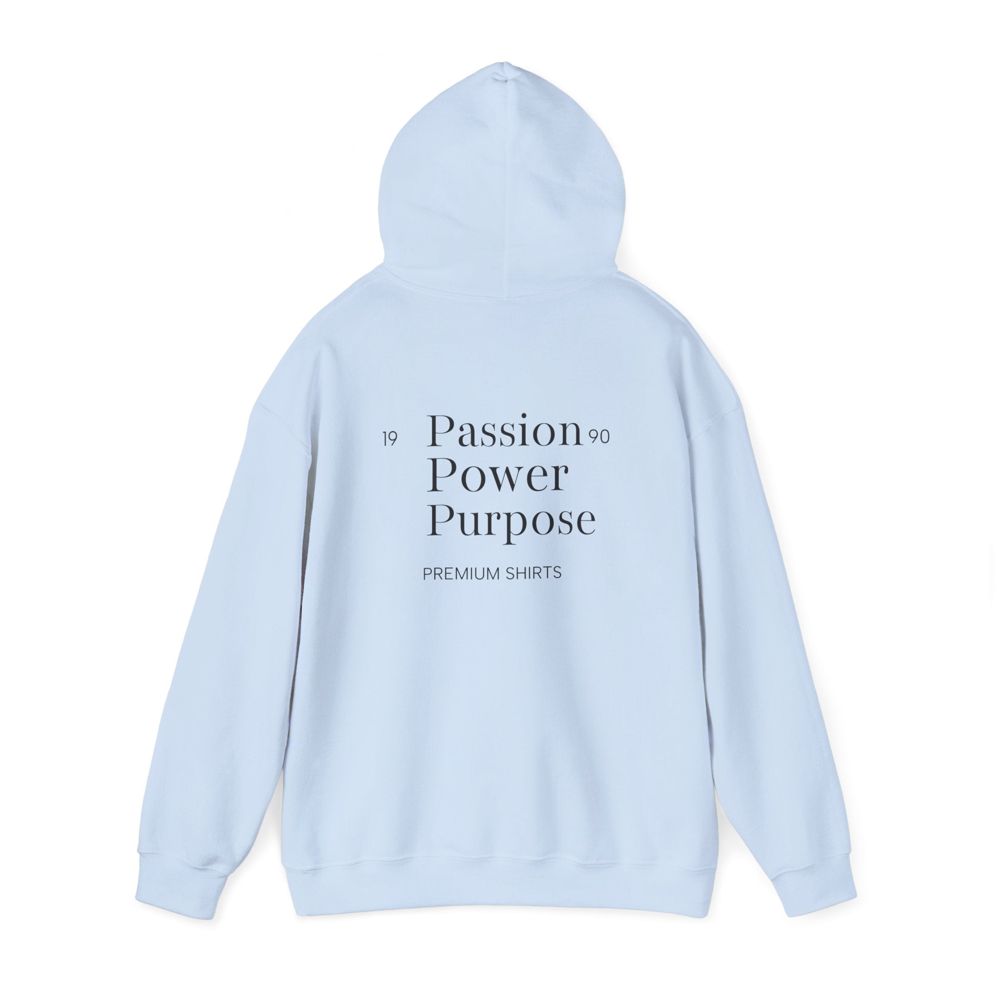 Hoodie — 'Passion Power Purpose' Inspirational Graphic Hoodie