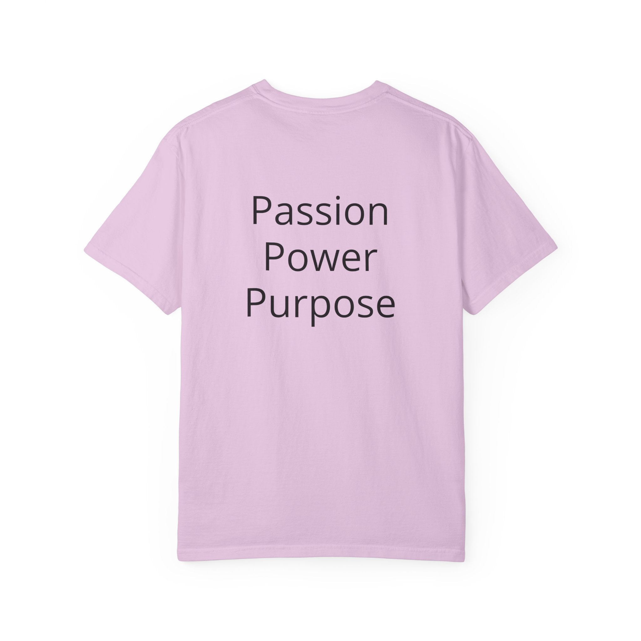 Passion Power Purpose T-Shirt — Motivational Graphic Tee with Crown Heart Logo