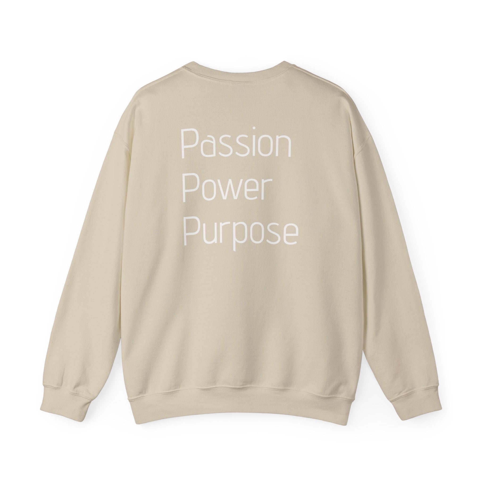 Crewneck Sweatshirt - 'Zeal for Glory' Heart & Crown Design (Passion Power Purpose)