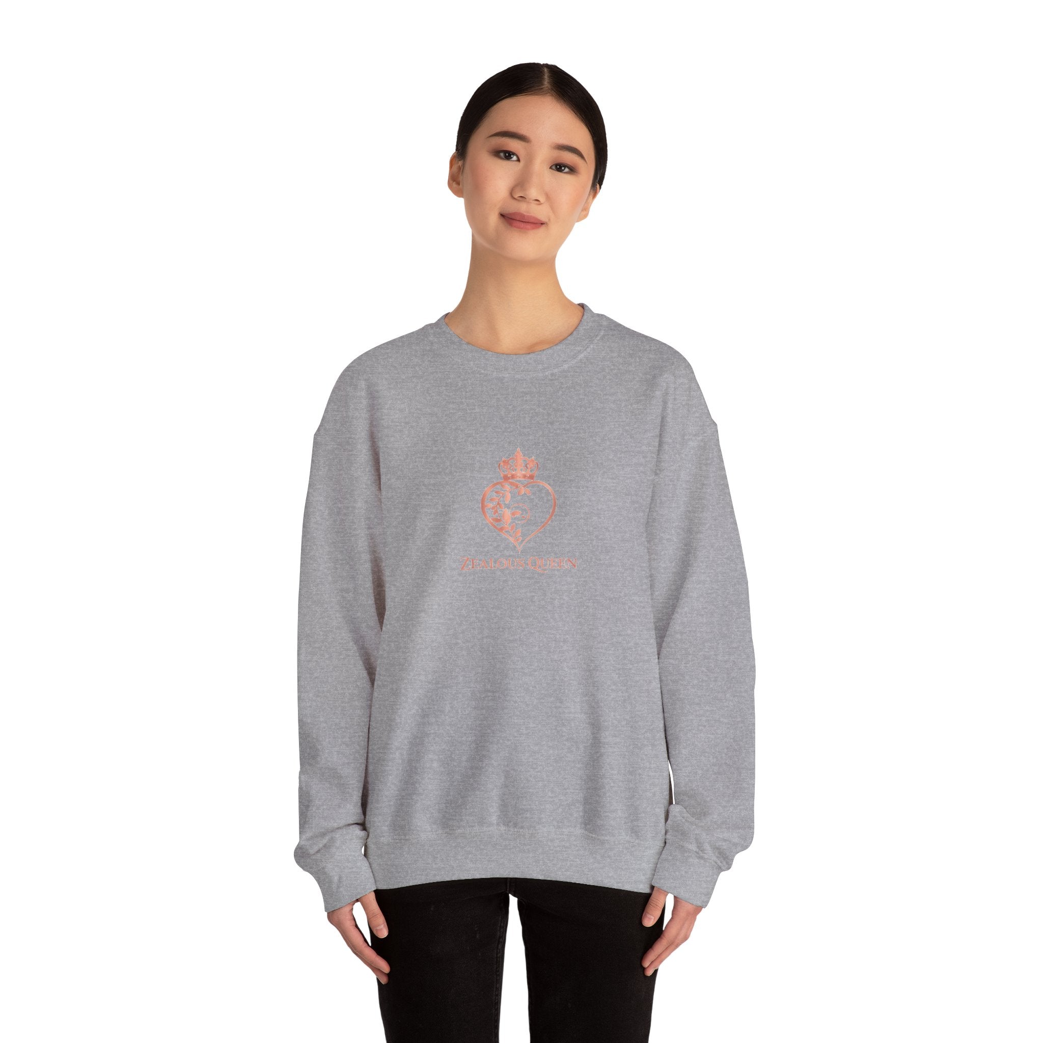 Crewneck Sweatshirt - 'Zeal for Glory' Heart & Crown Design (Passion Power Purpose)