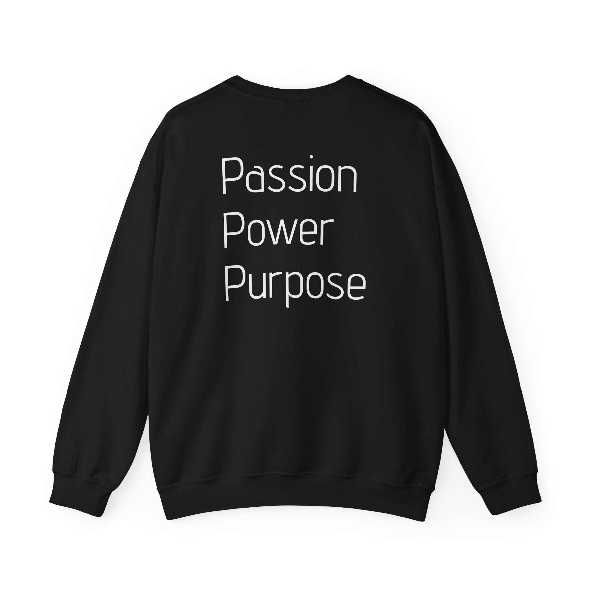 Crewneck Sweatshirt - 'Zeal for Glory' Heart & Crown Design (Passion Power Purpose)