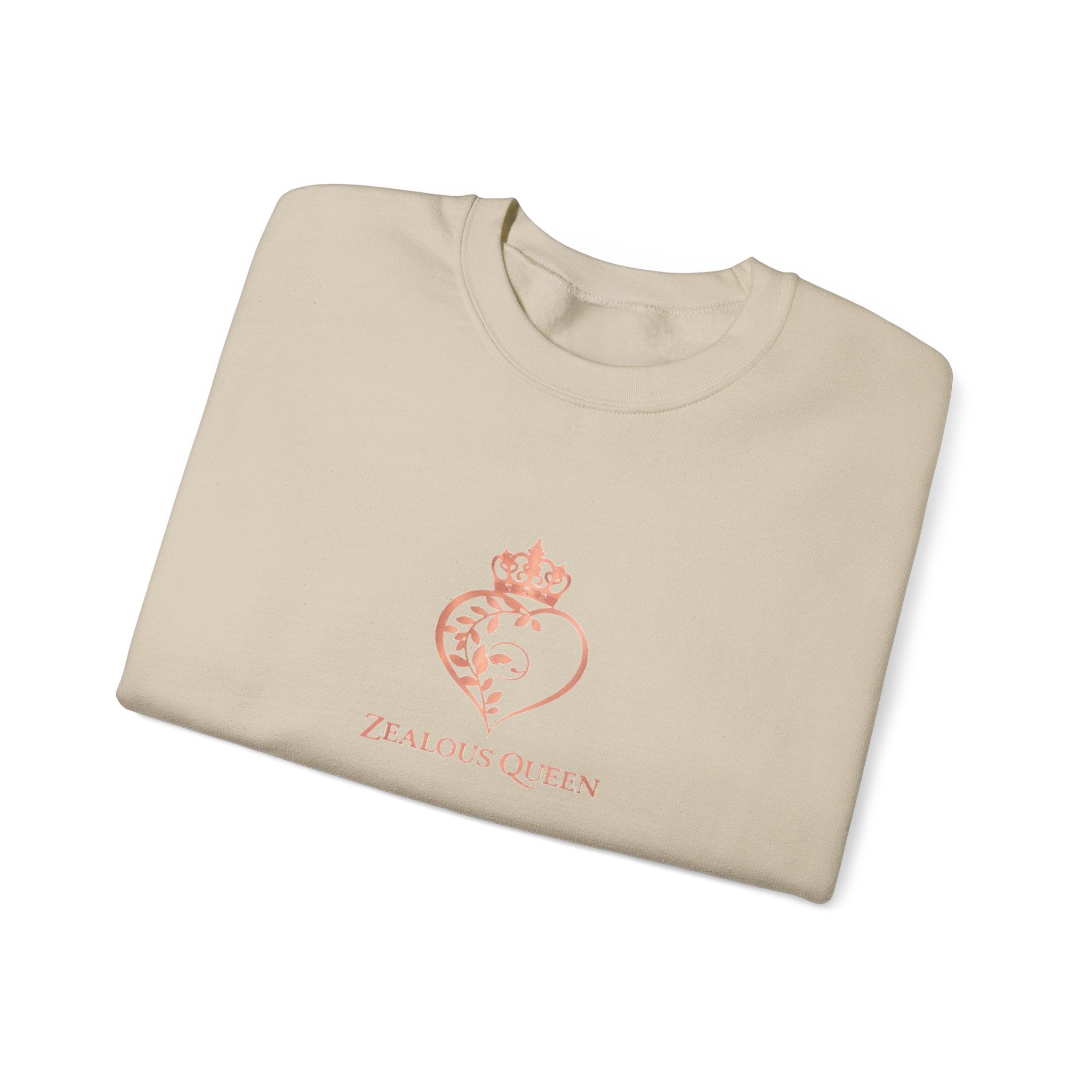 Crewneck Sweatshirt - 'Zeal for Glory' Heart & Crown Design (Passion Power Purpose)