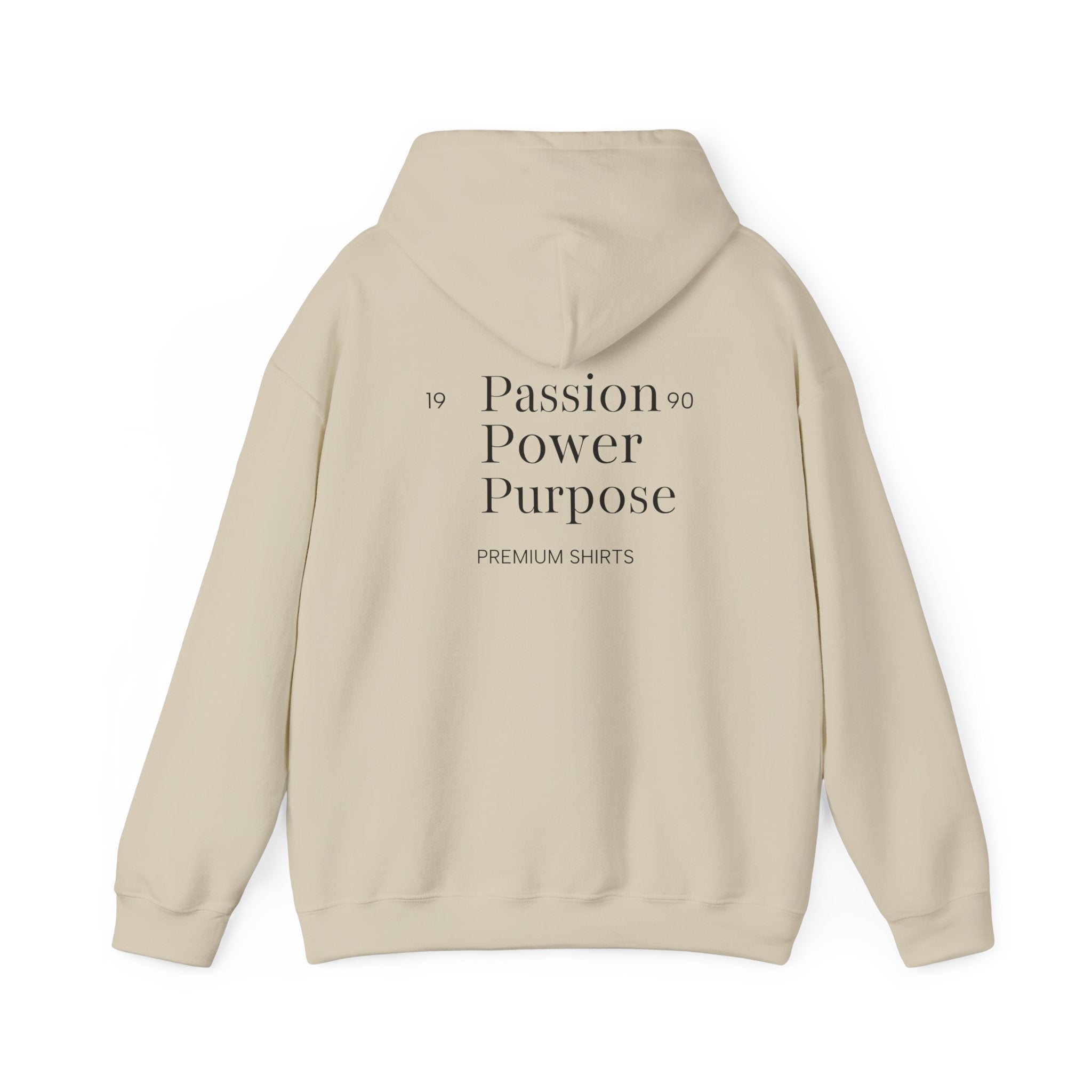 Hoodie — 'Passion Power Purpose' Inspirational Graphic Hoodie