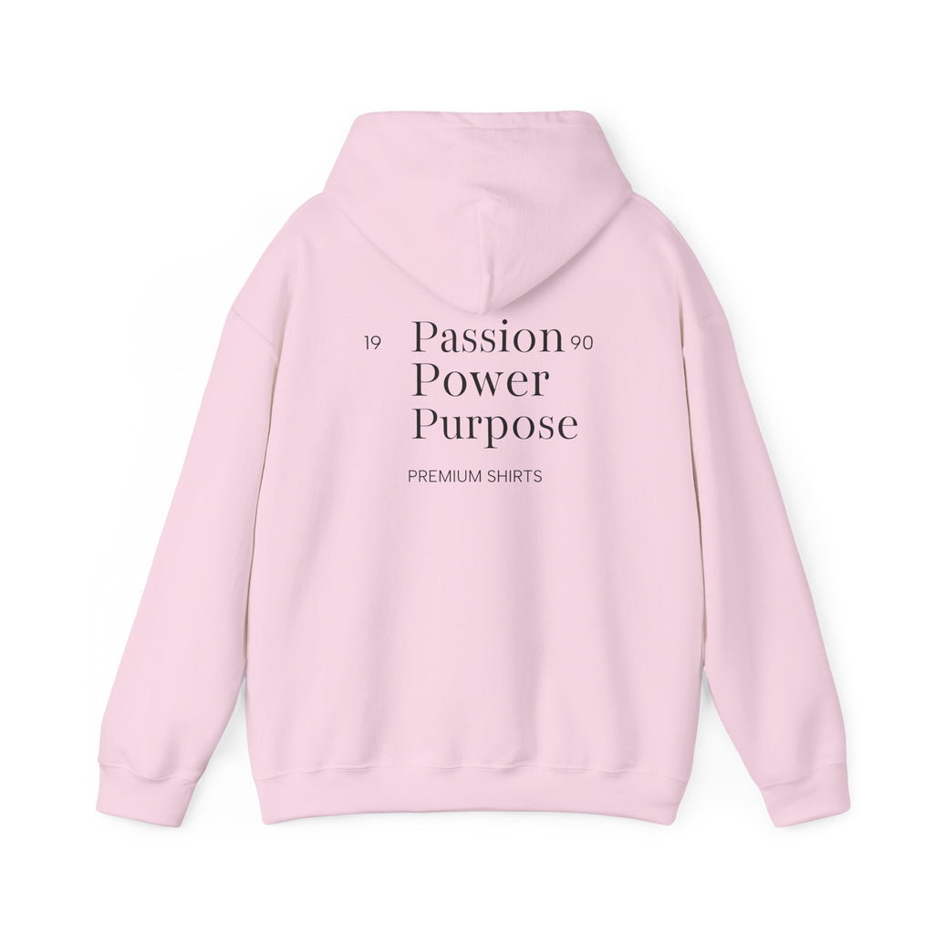 Hoodie — 'Passion Power Purpose' Inspirational Graphic Hoodie