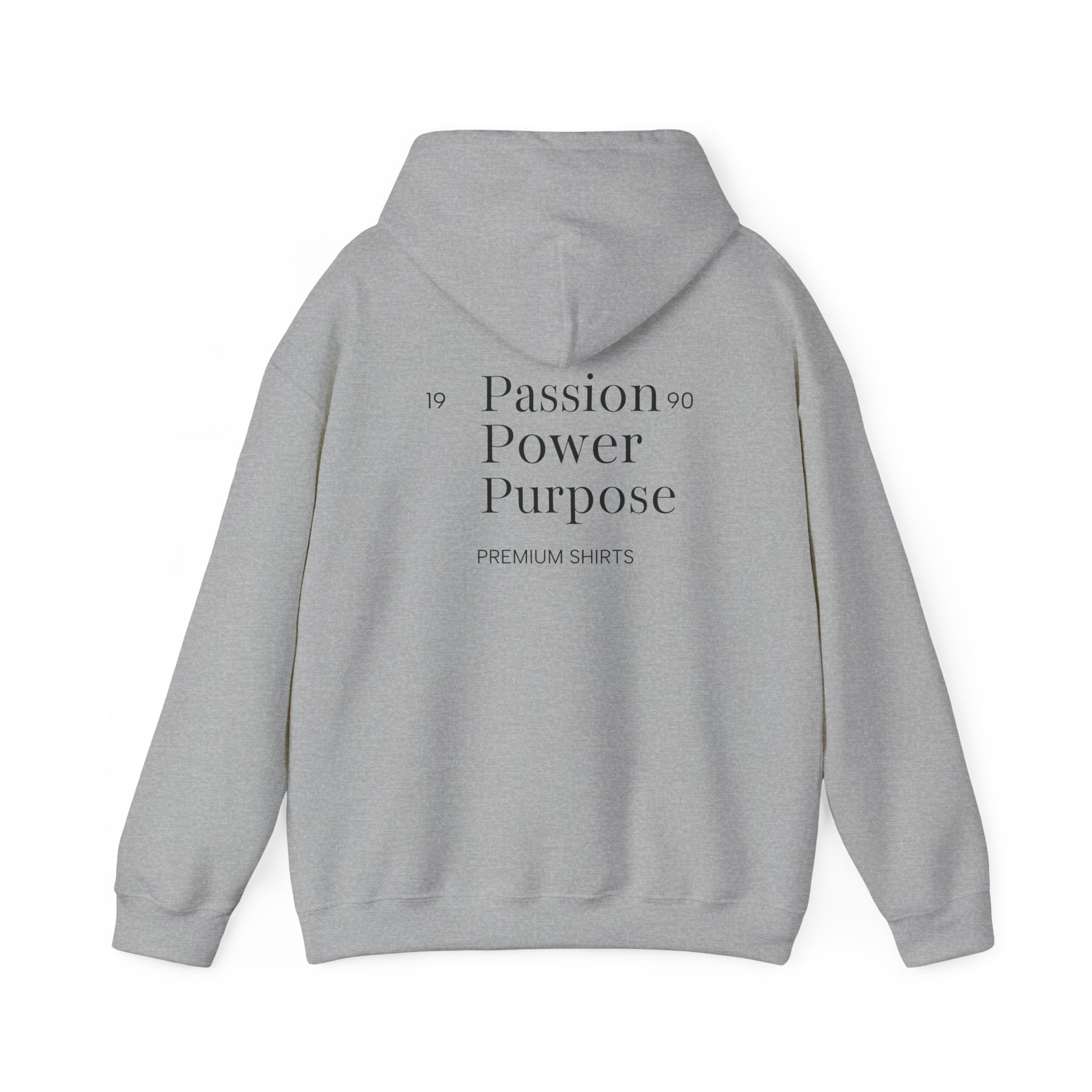Hoodie — 'Passion Power Purpose' Inspirational Graphic Hoodie