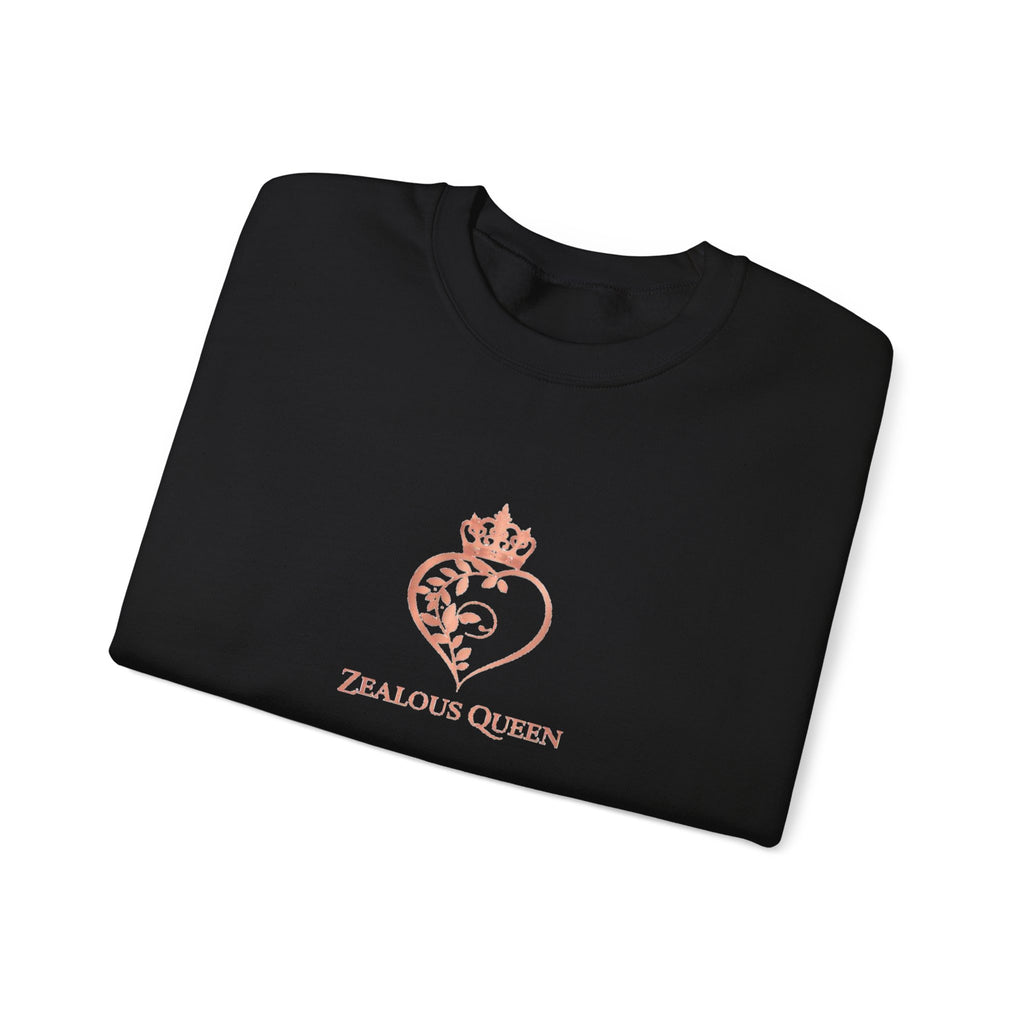 Crewneck Sweatshirt - 'Zeal for Glory' Heart & Crown Design (Passion Power Purpose)