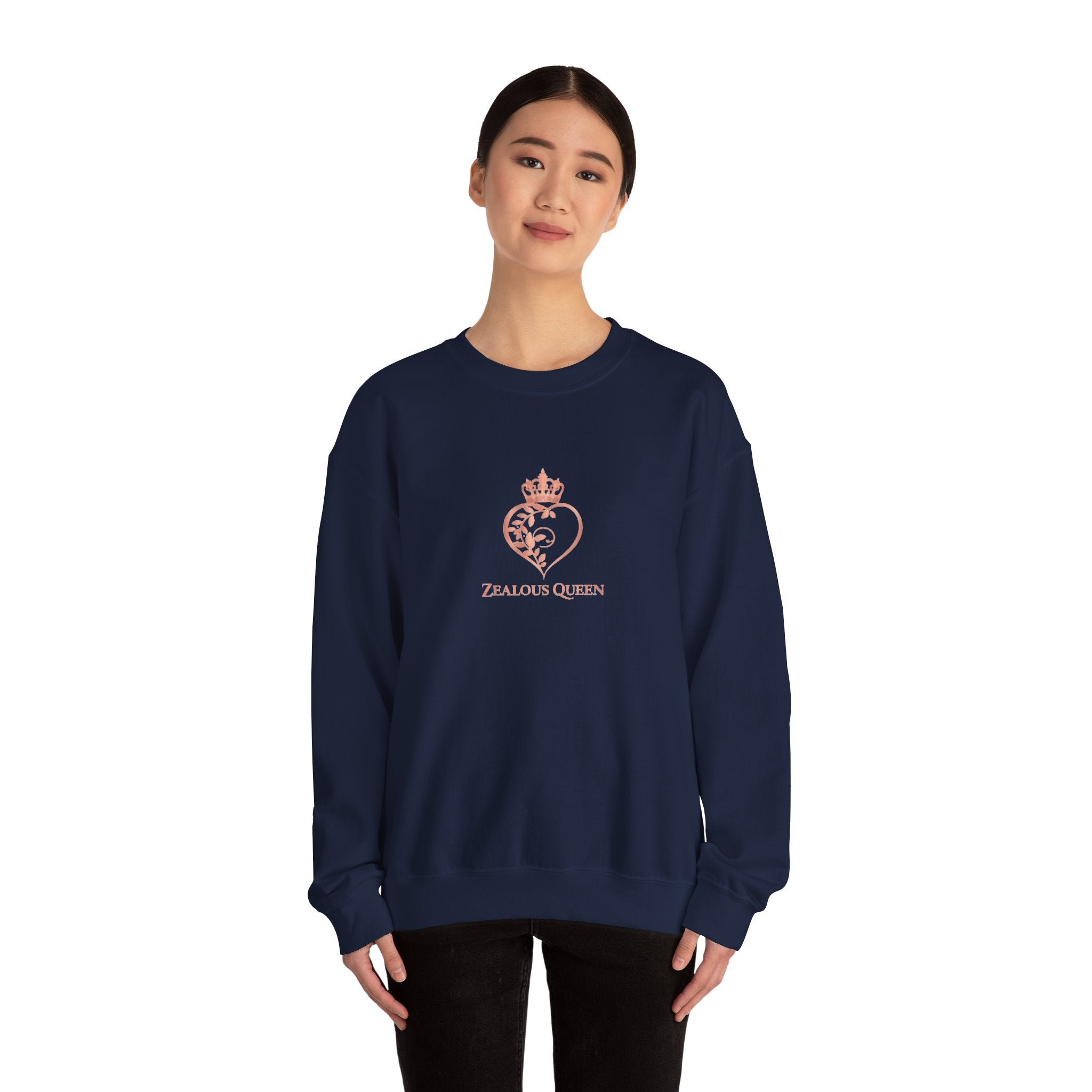 Crewneck Sweatshirt - 'Zeal for Glory' Heart & Crown Design (Passion Power Purpose)