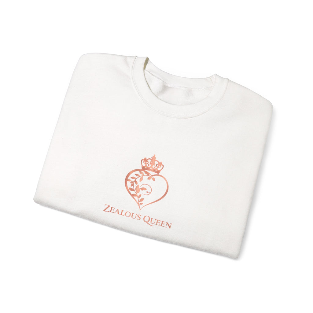 Crewneck Sweatshirt - 'Zeal for Glory' Heart & Crown Design (Passion Power Purpose)