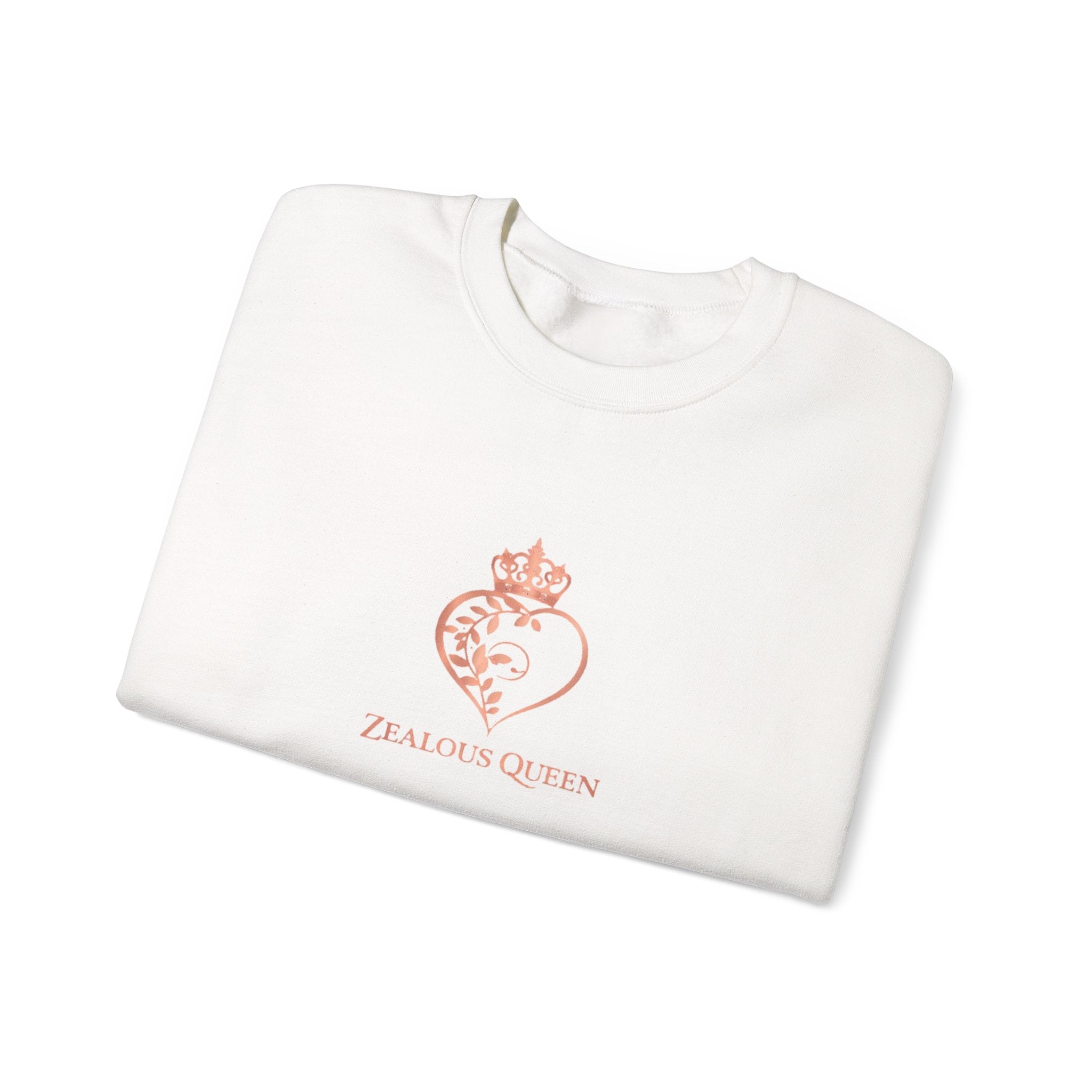 Crewneck Sweatshirt - 'Zeal for Glory' Heart & Crown Design (Passion Power Purpose)