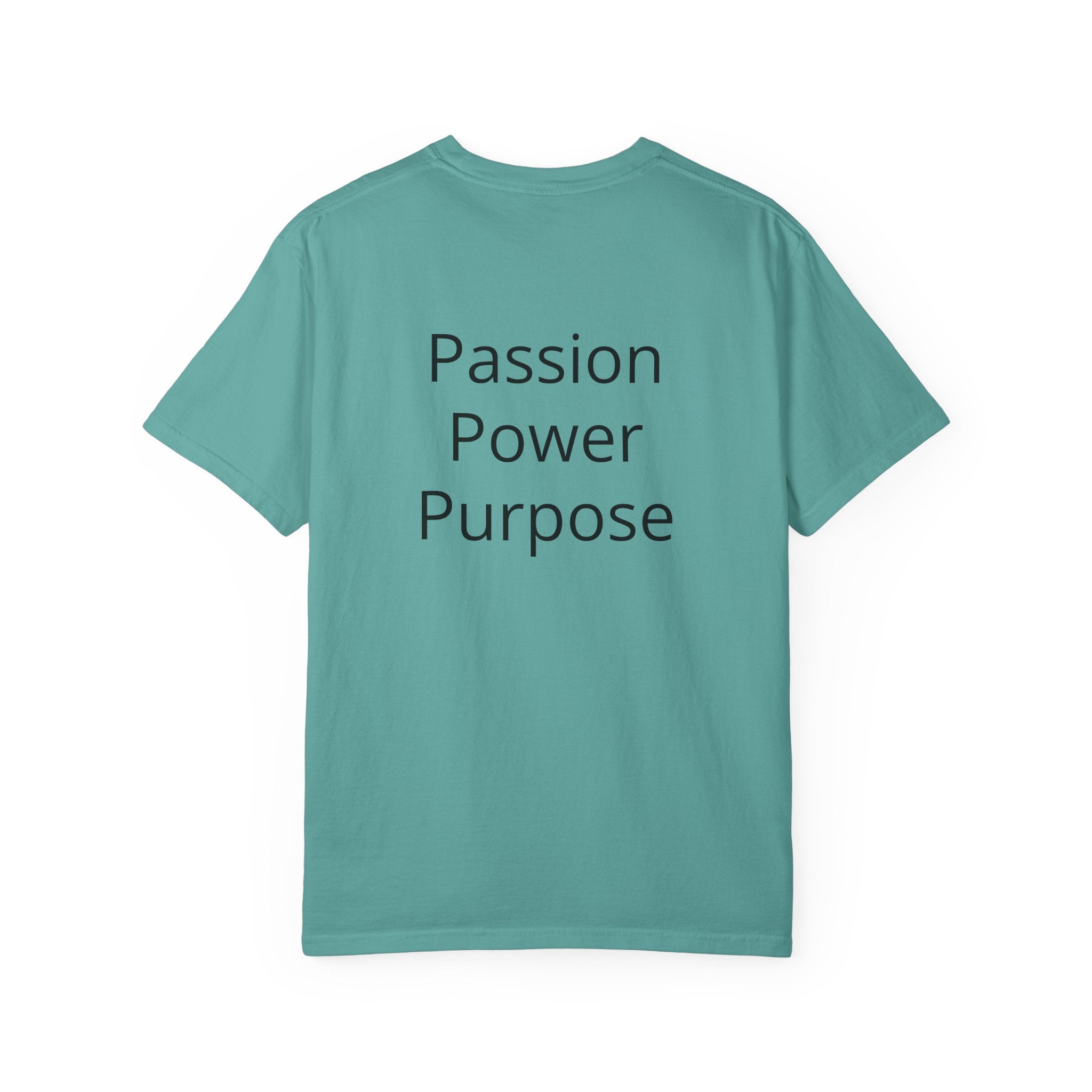 Passion Power Purpose T-Shirt — Motivational Graphic Tee with Crown Heart Logo