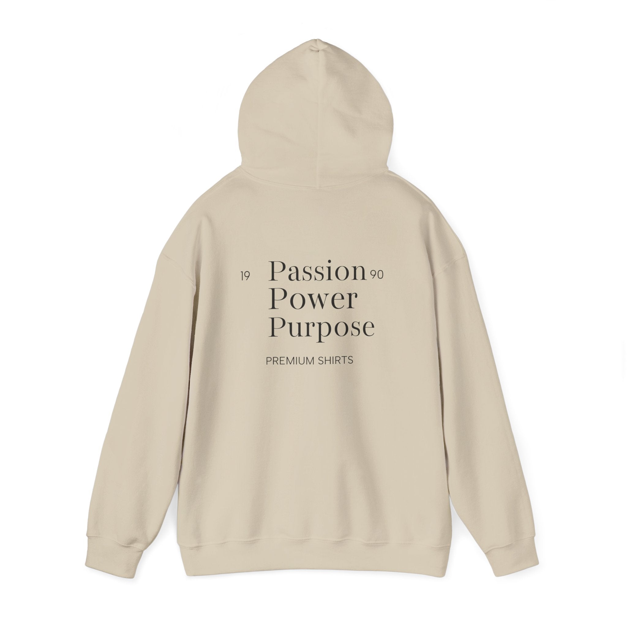 Hoodie — 'Passion Power Purpose' Inspirational Graphic Hoodie