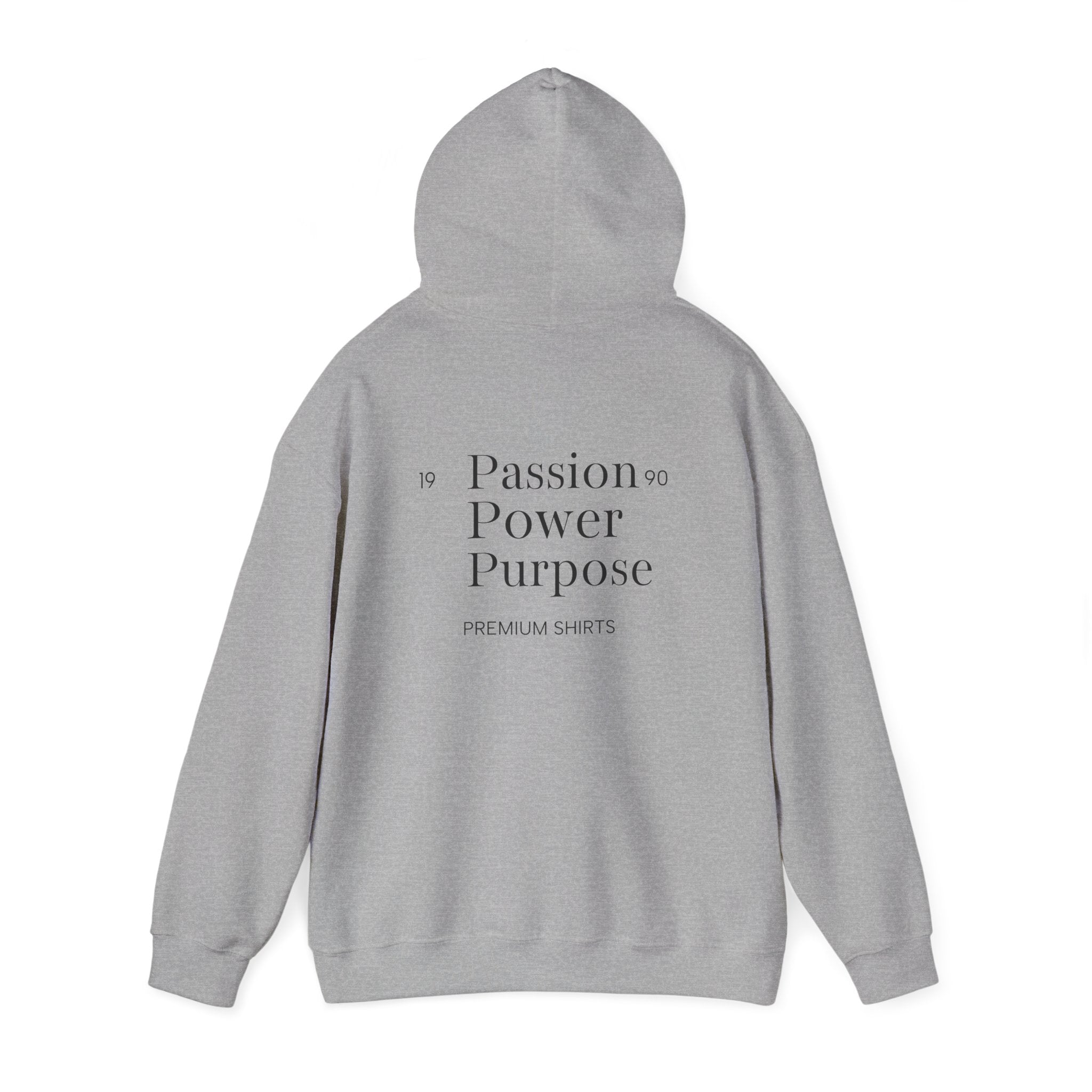 Hoodie — 'Passion Power Purpose' Inspirational Graphic Hoodie