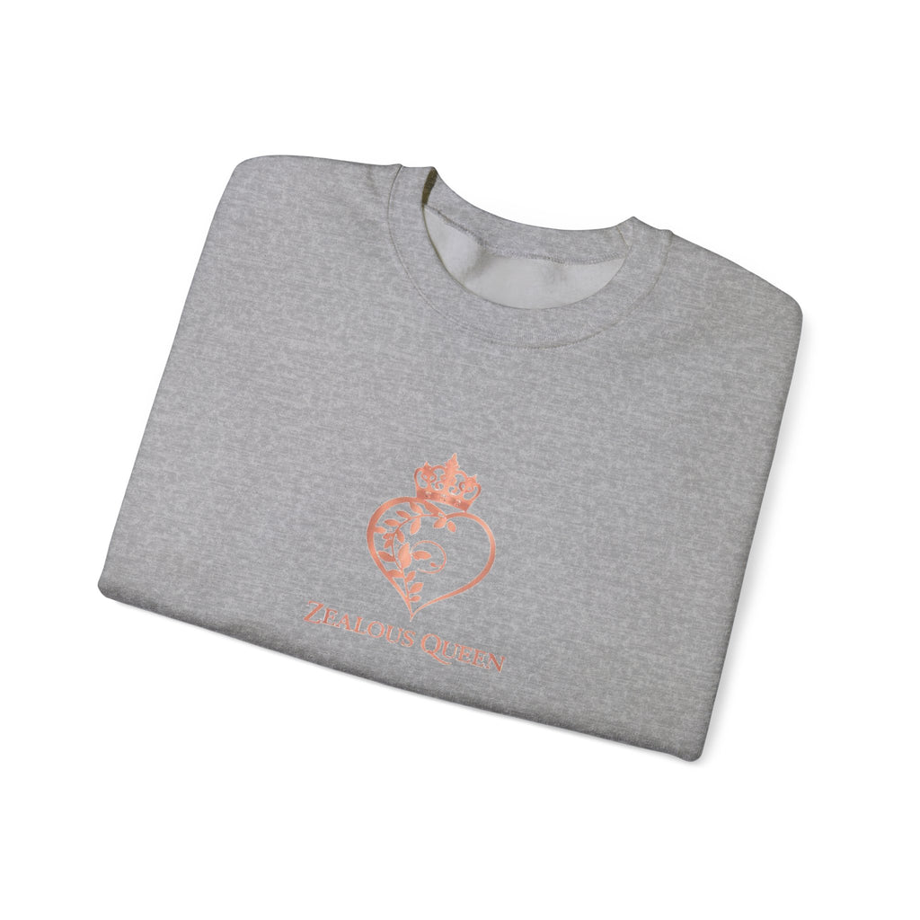 Crewneck Sweatshirt - 'Zeal for Glory' Heart & Crown Design (Passion Power Purpose)