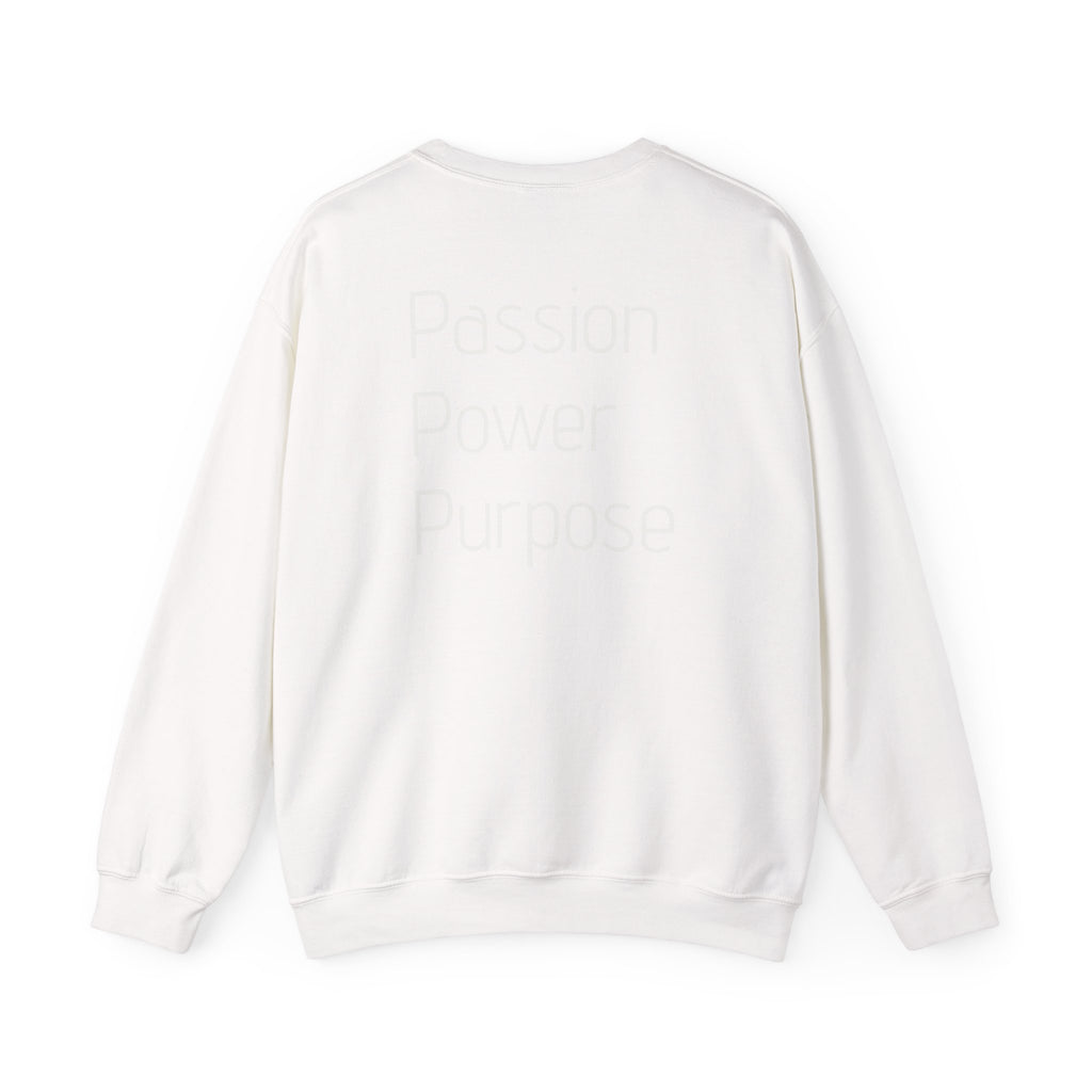 Crewneck Sweatshirt - 'Zeal for Glory' Heart & Crown Design (Passion Power Purpose)