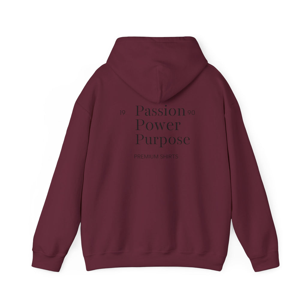 Hoodie — 'Passion Power Purpose' Inspirational Graphic Hoodie