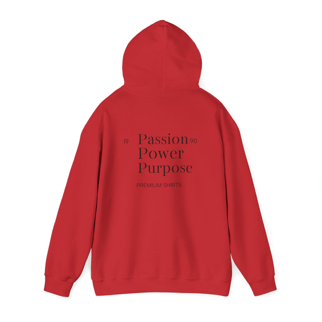 Hoodie — 'Passion Power Purpose' Inspirational Graphic Hoodie