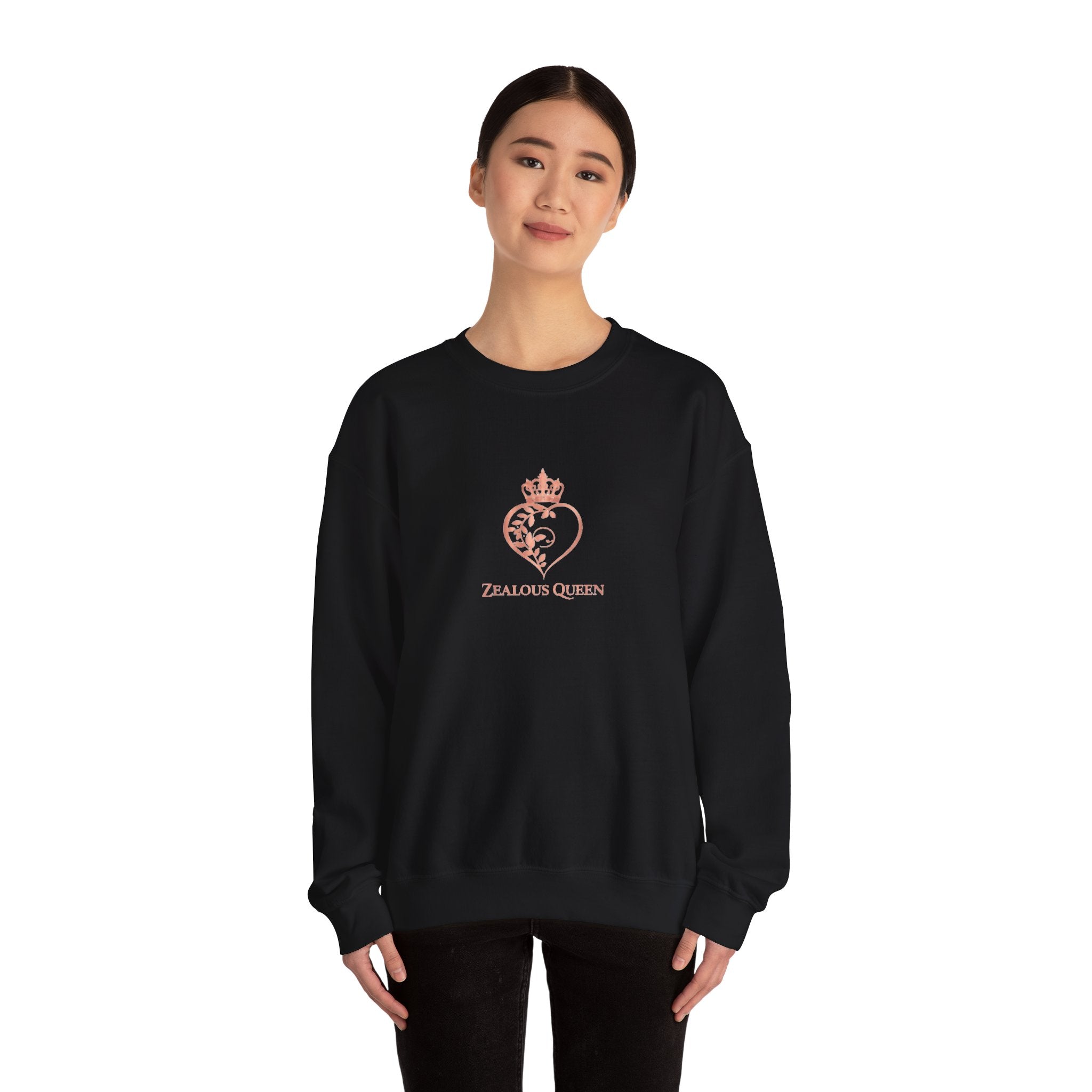 Crewneck Sweatshirt - 'Zeal for Glory' Heart & Crown Design (Passion Power Purpose)
